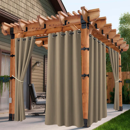 2/4 PCS Waterproof Outdoor Curtains