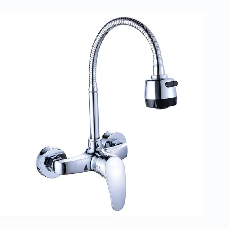 Stainless Steel In-wall Double Hole 360° Foucet
