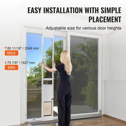 Sliding Doors Tempered Glass Pet Door