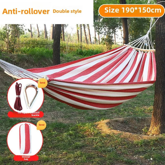 Elegant Red and White Anti Rollover Hammock