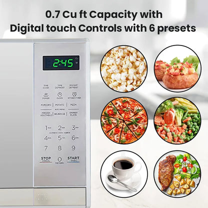 0.7 Cu Ft Stainless Steel Microwave Oven