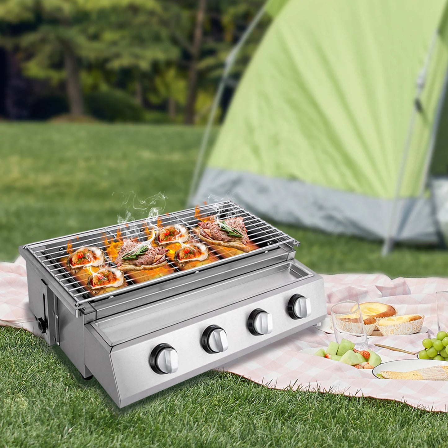 Stainless Steel Smokeless Barbecue Grill