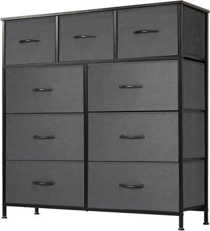 Fabric Dresser W/ 9 Drawers